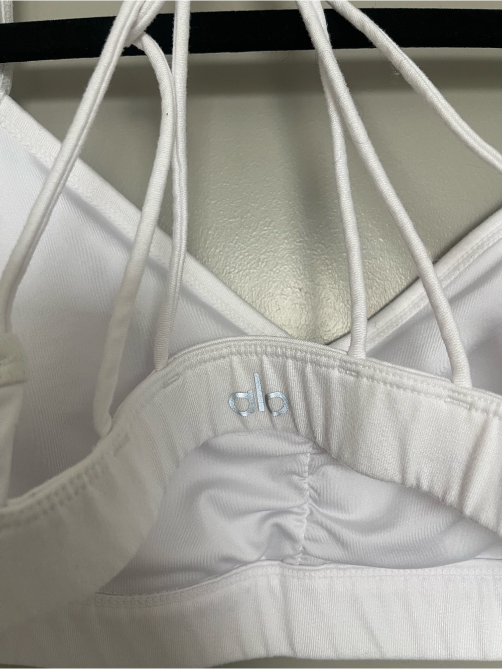 ALO Yoga White Strappy Sports Bra - Picture 5 of 6
